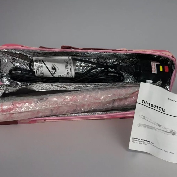 CHI Ceramic Hairstyling Iron GF100CP Pink Camo Limited Edition With Bag NEW - Picture 3 of 7